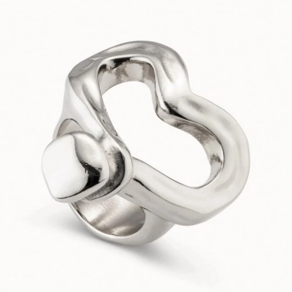 Uno De 50 Ring - Nailed Heart - Silver - Brand New
